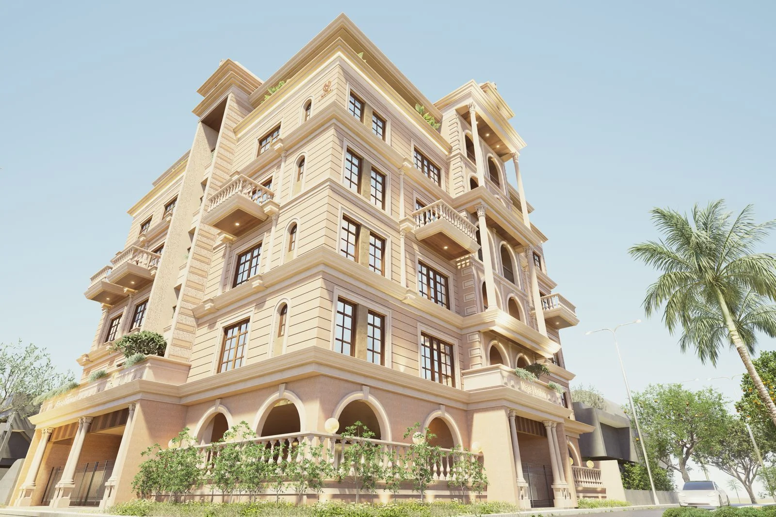 The Lionton architectural facade — 3 BHK in Mysore, Bangalore by Naga Constructions